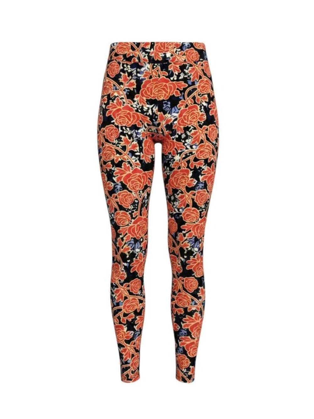 LuLaRoe Womens Floral Print Leggings Tall & Curvy